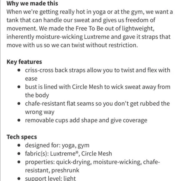 Lululemon Free To Be Tank Top - Picture 4 of 13